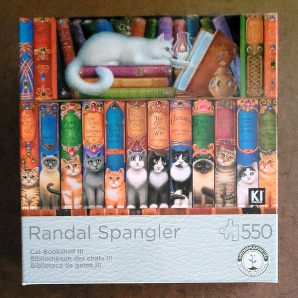 KI Puzzles CAT BOOKSHELF 3 Jigsaw Puzzle 550 pieces - Picture 3 of 8
